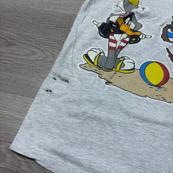 Vintage 90s Sun Sportswear Bugs Tazmanian Devil Beach Shirt Size XS - Picture 15 of 16